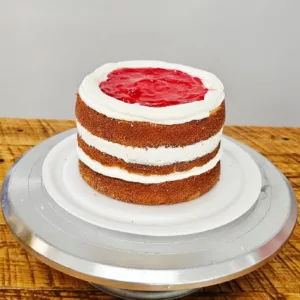 Strawberry Filled Vanilla Cake